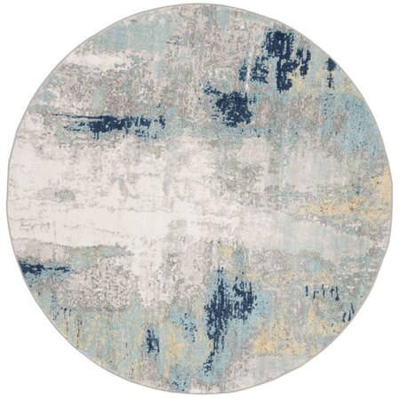 Safavieh 6 ft. 7 in. x 6 ft. 7 in. Jasper 100 Round Rug Gray & Gold JSP101A-7R